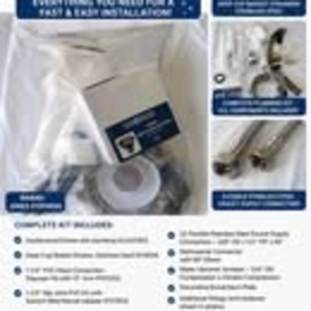 Complete Double Bowl Kitchen Sink Drain Kit